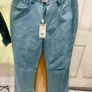 Ladies Parasuco Vintage Cotton/Suede Blend Jeans Boot Cut Pants Sz 28